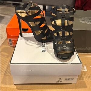 Guess Black Stylish Heels with Sleek Design